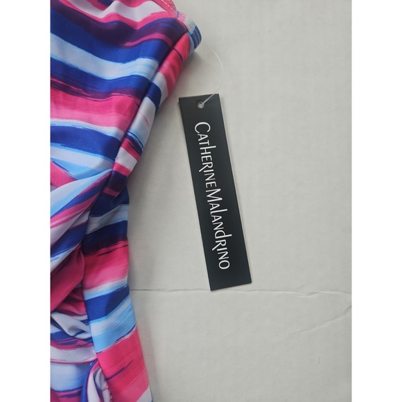 NWT Catherine Malandrino Over The Shoulder 1 PC W/Criss Cross Shirring SZ Large - Picture 3 of 12